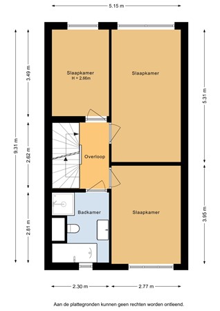 Floorplan - Lekstraat 140, 4125 TD Hoef En Haag